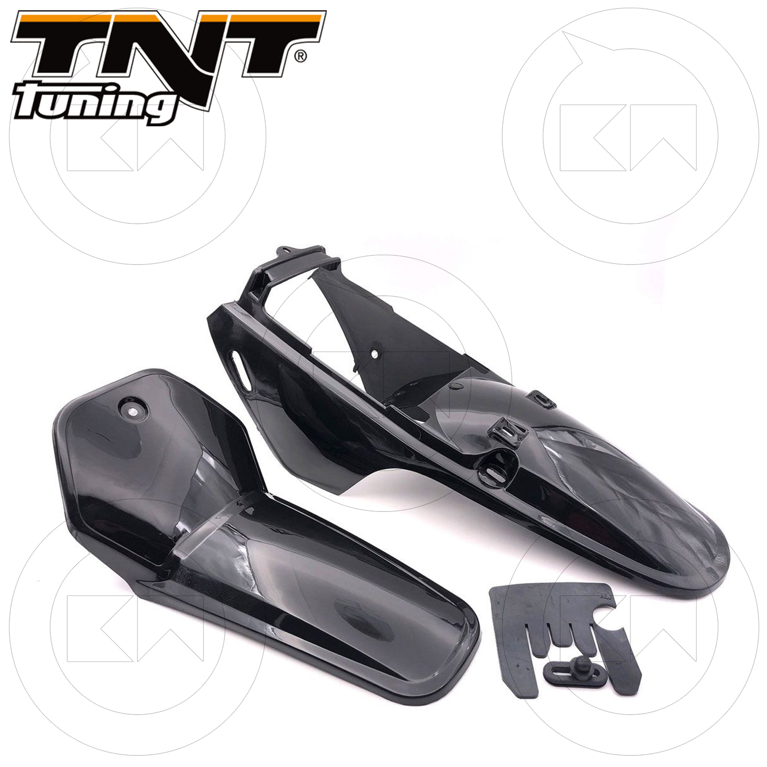 KIT CARENE PLASTICHE MALAGUTI PHANTOM F12 NERO LUCIDO 50 2T 2002 2006 –  D.ascone Motors