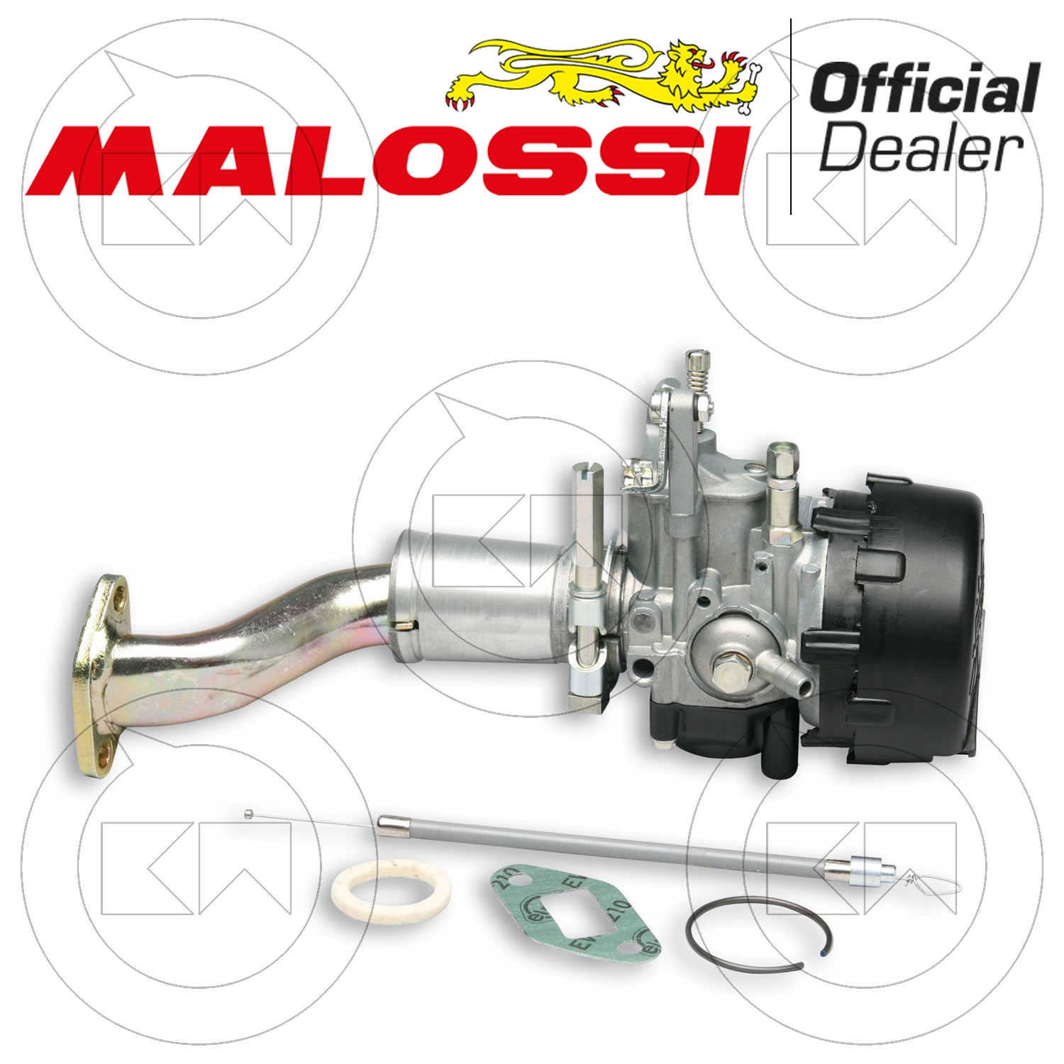 IMPIANTO ALIMENTAZIONE MALOSSI KIT CARBURATORE SHBC 19.19 CON FILTRO E3  VESPA 50