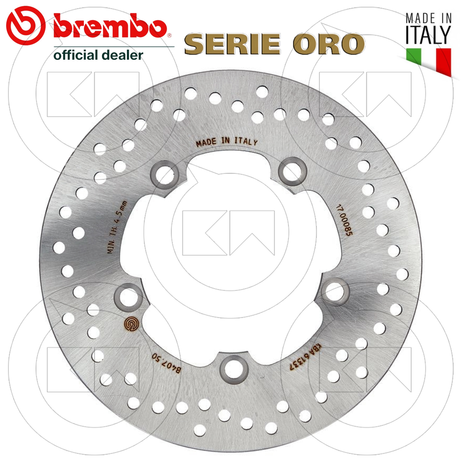 Disco freno posteriore Brembo SERIE ORO Beta RR 250 Enduro 13-20  cod.68B407F0 fisso