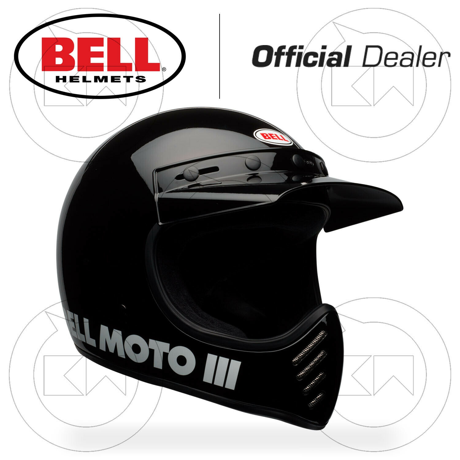 BELL Bullitt Command Casco Integrale Moto Vintage Culture Classic White/Red/ Blue