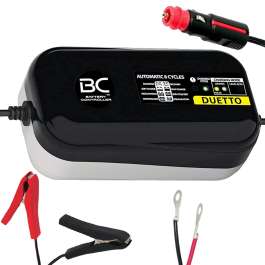 CARICA BATTERIA MANTENITORE BC DUETTO BATTERIE MOTO 12V ACIDO PIOMBO GEL E  LITIO