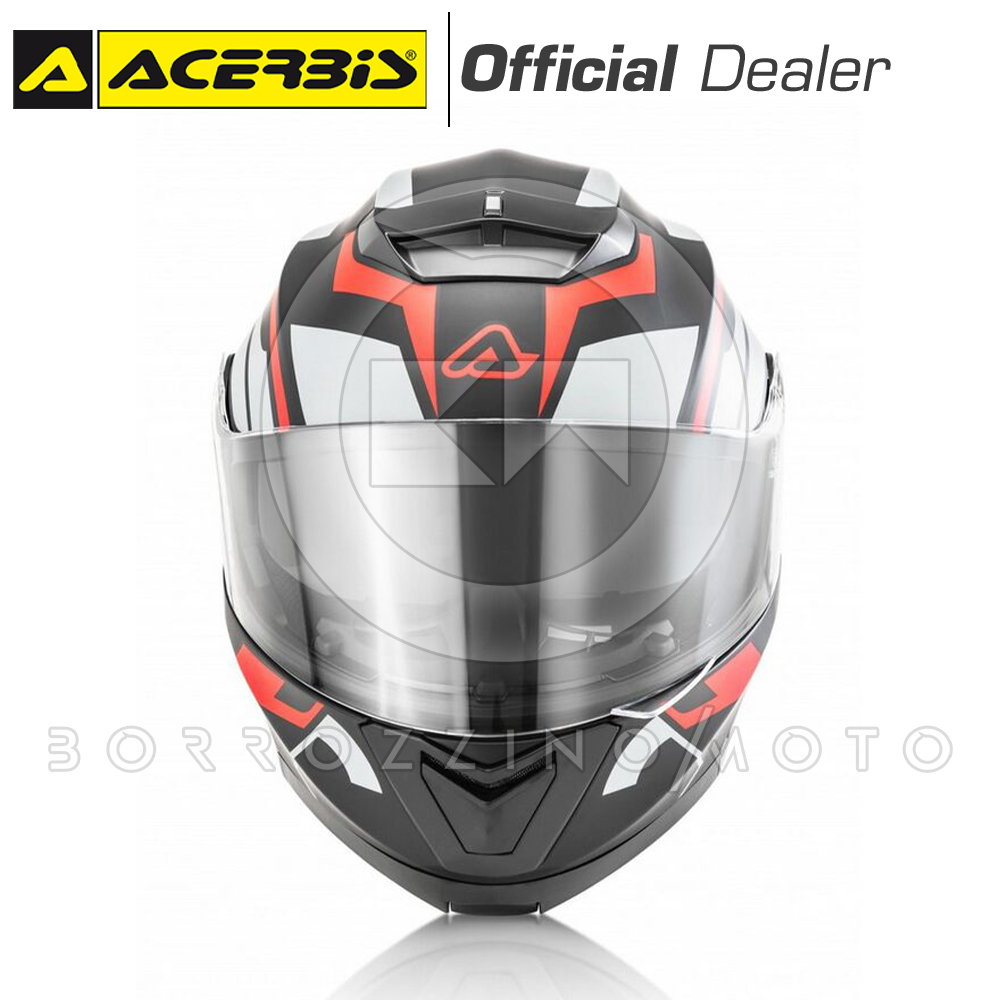 CASCO MOTO ACERBIS SEREL INTEGRALE MODULARE TOURING STRADA NERO - ROSSO