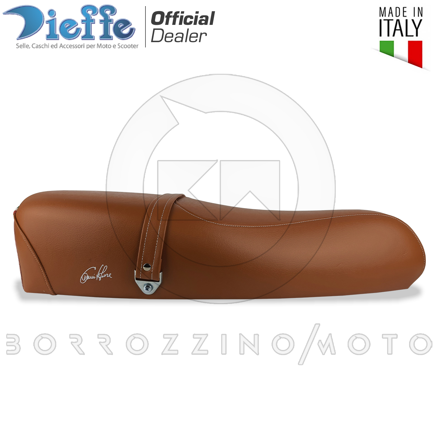 Selle: SELLA SEDILE IN PELLE MARRONE 70° ANIVERSARIO PIAGGIO VESPA PX 125  150 200